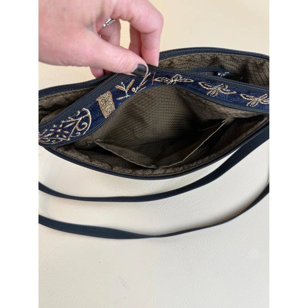 Danny K Small Crossbody Bag Boho Tapestry Woven Embroidered USA Made